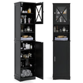 67 Inch Tall Bathroom Cabinet Freestanding Storage Cabinet with 5 Adjustable Shelves
