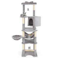 69 Inch Multi-level Cat Tree with Top Perch and Cozy Condo