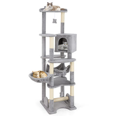69 Inch Multi-level Cat Tree with Top Perch and Cozy Condo