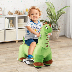 6V Kids Ride on Dinosaur with Foot Pedal and Padded Seat and Music