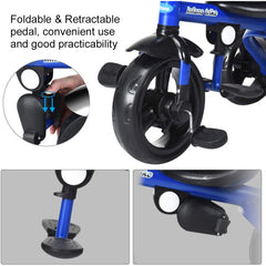 4-in-1 Kids Tricycle with Adjustable Push Handle