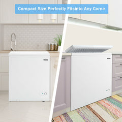 5 Cu.ft Chest Freezer with 3 Removable Storage Baskets