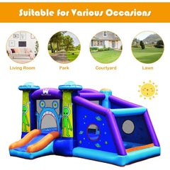 Inflatable Alien Style Kids Bouncy Castle with 480W Air Blower