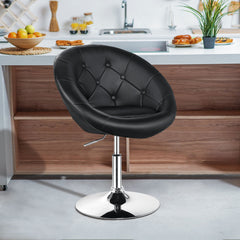 1 Piece Adjustable Modern Swivel Round Tufted Chair