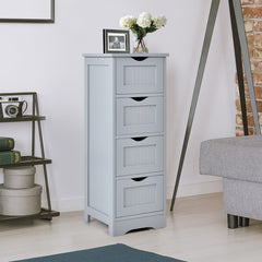 4-Drawer Freestanding Floor Cabinet with Anti-Toppling Device