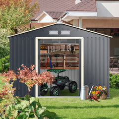 9 x 6 Feet Metal Storage Shed for Garden and Tools