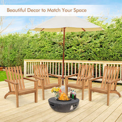 Outdoor Patio Acacia Wood Adirondack Lounge Armchair