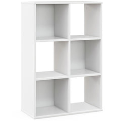 6-Cube Bookshelf 4-Tier Floor Display Shelf