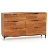 6-Drawer Dresser with Interlock System for Bedroom Living Room