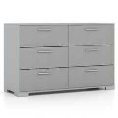6 Drawer Storage Cabinet with Metal Legs Handles with Anti-Toppling Devices