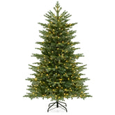 5/6/7 Feet Artificial Christmas Tree with 1426/2116/3156 Lush PVC and 200/300/400 Warm White LED Lights