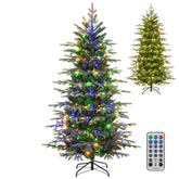 6/7.5/9 Feet Pre-Lit Artificial Christmas Tree with Warm White LED Lights