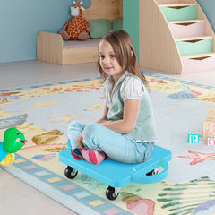 4/6-Pack Kids Sitting Scooter Board with Handles and Rolling Casters