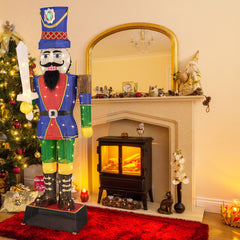6 Feet Pre-Lit Nutcracker with Sword and 110 LED Lights