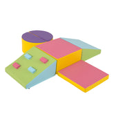 6-Piece Foam Climbing Blocks with Hook and Loop Fasteners