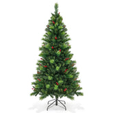 6/7/8 Feet Pre-Lit Artificial Christmas Tree with 300/400/500 LED Lights