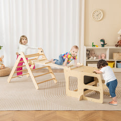 7-in-1 Toddler Climbing Toy Connected Table and Chair Set for Boys and Girls Aged 3-14 Years Old