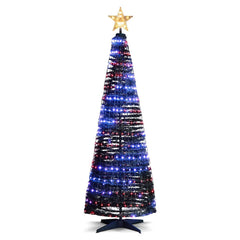 6.2 Feet Pop-up Lighted Christmas Tree with 282 RGB LED Lights