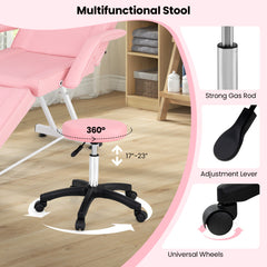 73 Inch Facial Chair Set with Removable Headrest Detachable Armrests and Towel Rack