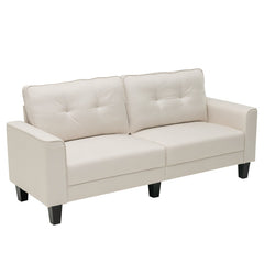 79.5 Inch Fabric Loveseat Sofa with 2 Removable Back Cushions