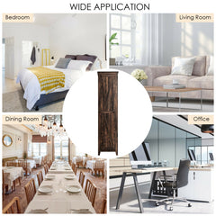 Linen Tower Bathroom Storage Cabinet Tall Slim Side Organizer with Shelf