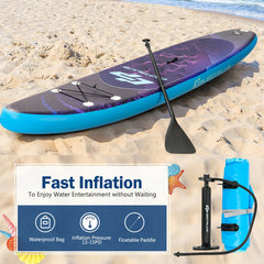 Inflatable Stand Up Paddle Board Surfboard with Bag Aluminum Paddle Pump