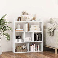 7 Cubes Open-back Bookshelf with Anti-Toppling Devices