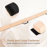 7 FT Folding Balance Beam with Removable Suede Cover and Non-slip Bottom