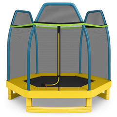 7 Feet Kids Recreational Bounce Jumper Trampoline with Enclosure
