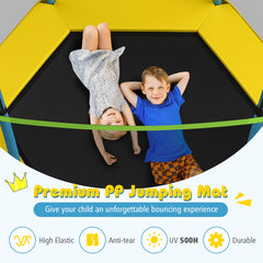 7 Feet Kids Recreational Bounce Jumper Trampoline with Enclosure