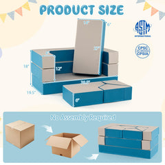 8-Piece 4-in-1 Kids Climb and Crawl Foam Playset