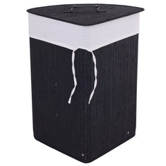 Bamboo Laundry Hamper Basket with Lid and Removable Liner Bag