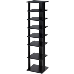 7-Tiers Vertical Wooden Space Saving Shoe Rack for Front Door