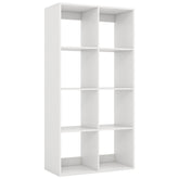 8 Cube Bookshelf with Back Guardrail for Living Room Bedroom