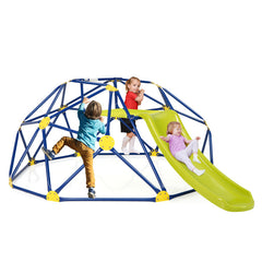 Kids Climbing Dome with Slide and Fabric Cushion for Garden
