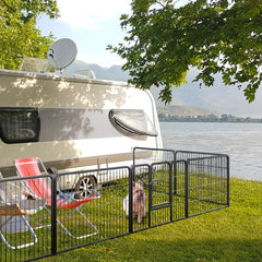 8 Panel 24/32/40 Inch Height Pet Fence Indoor Outdoor