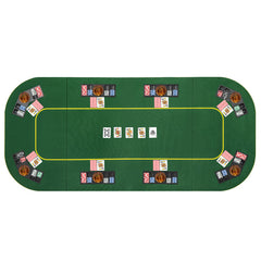 79 x 36 Inch 8-Player Foldable Poker Table Top with Carry Bag and Cup Holders