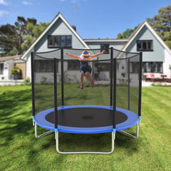 8 feet Safety Jumping Round Trampoline with Spring Safety Pad