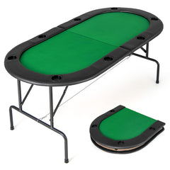 8 Players Texas Holdem Foldable Poker Table