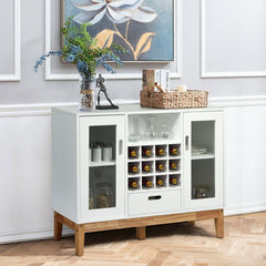Wood Wine Storage Cabinet Sideboard Console Buffet Server