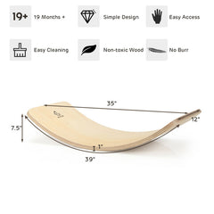 Wooden Wobble Balance Board Kids with Felt Layer