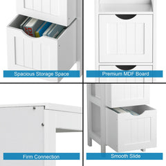 Floor Multifunction Bathroom Storage Organizer Rack with 2 Drawers