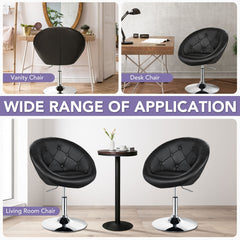 1 Piece Adjustable Modern Swivel Round Tufted Chair