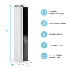 3-In-1 Portable Evaporative Air Cooler with Timer