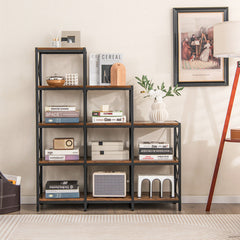 9 Cubes Bookcase with Carbon Steel Frame for Home Office