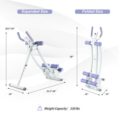 Ab Machine with LCD Monitor and 4 Adjustable Heights