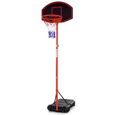 Portable basketball hoop with backboard and wheels