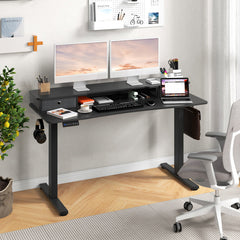 55 Inch x 24 Inch Height Adjustable Electric Standing Desk with 2 Drawers