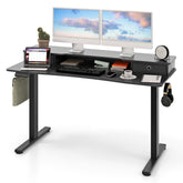 55 Inch x 24 Inch Height Adjustable Electric Standing Desk with 2 Drawers