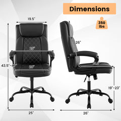 Ergonomic High Back Executive Chair with Thick Headrest Cushion